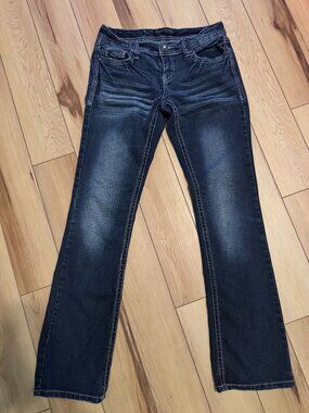 Women TwentyOne Black Low Rise Slim Boot Jeans : Curvy 7/8